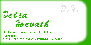 delia horvath business card